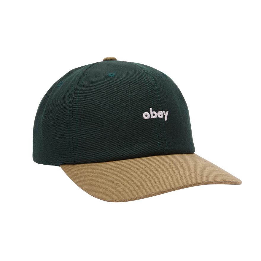 Obey Spruce Multi 2 Tone 6 Panel Snapback Cap Unisex dunkelgrün